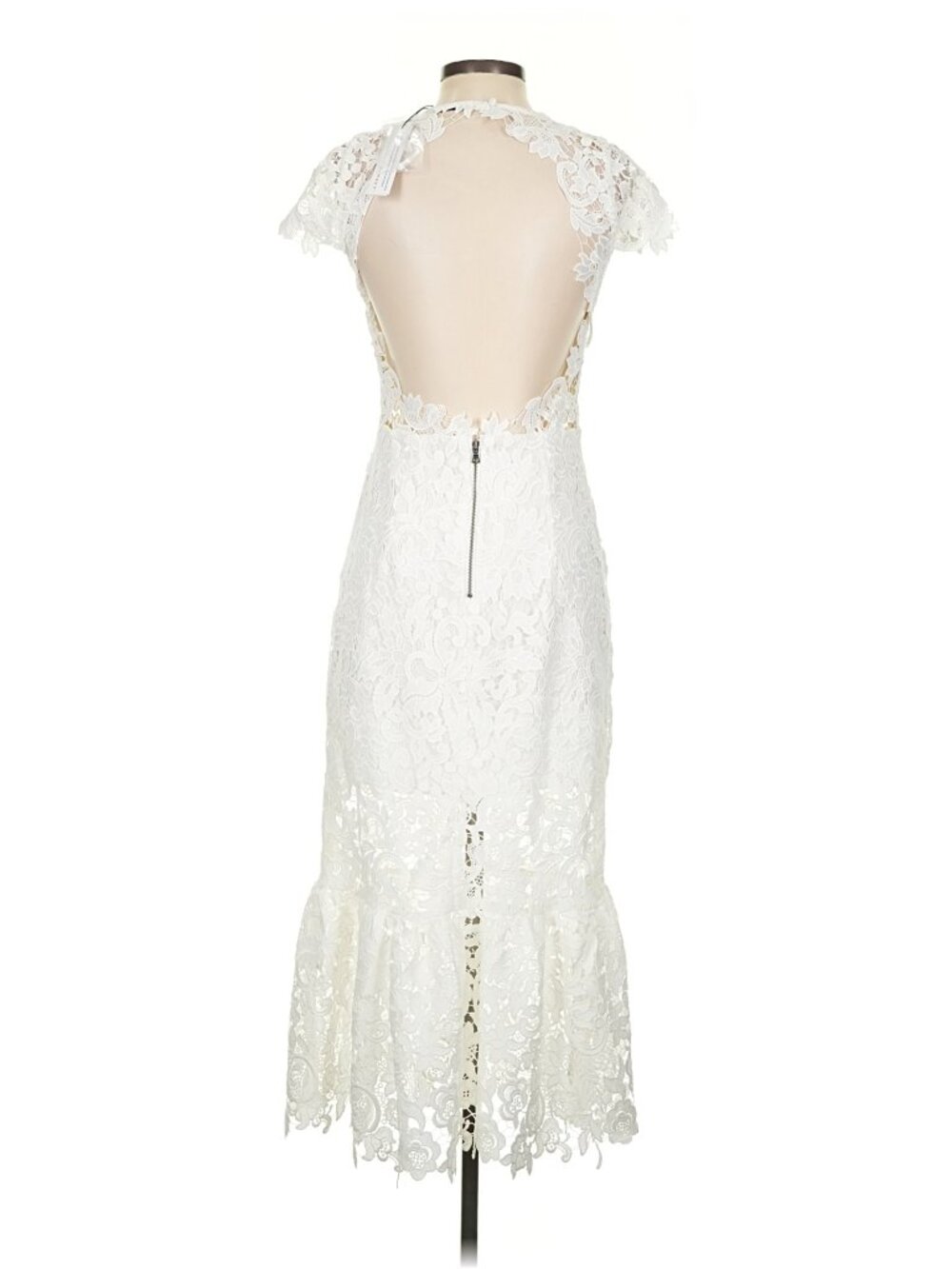 Alice and Olivia white cocktail midi dress size 12